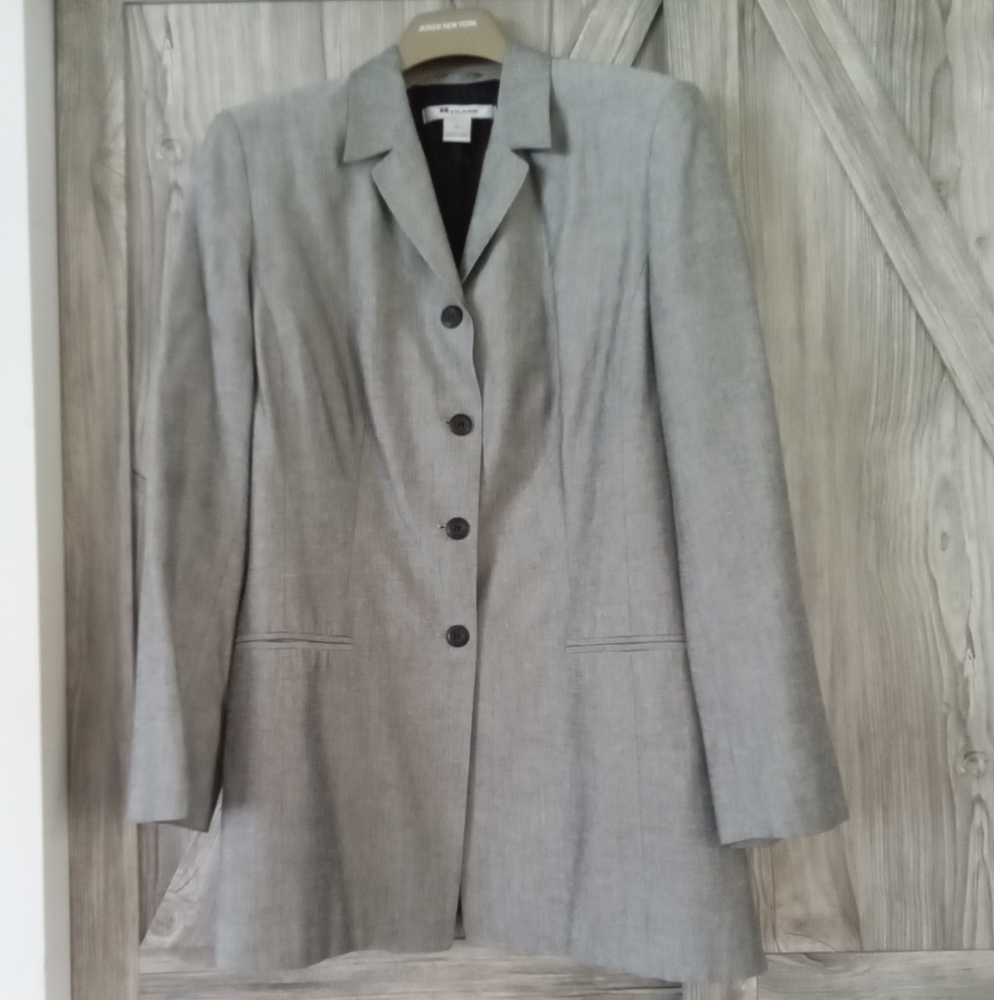 Nygard Collection Linen Blend Long Blazer Jacket 12